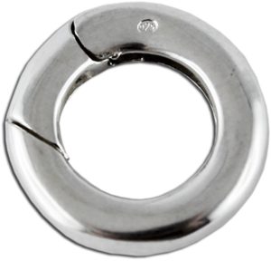 Schließe Sterling Silber 925 Karabiner Verschluss rund Ø 14mm