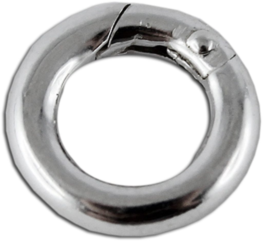 Schließe Sterling Silber 925 Karabiner Verschluss rund Ø 12mm