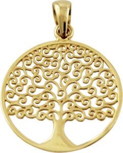 Lebensbaum Anhänger Gelbgold 333 8 Karat Baum des Lebens