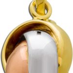 Tricolor Knoten Anhänger Gelbgold Weißgold Rotgold 333 Damenschmuck