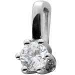 Diamant Anhänger Weißgold 585 14K Solitär Brillant 0.10ct