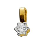 Diamant Anhänger Gelbgold 585 14 Karat Solitär Brillant 0.05ct