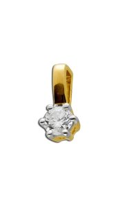 Diamant Anhänger Gelbgold 585 14 Karat Solitär Brillant 0.05ct