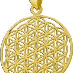 Blume des Lebens Anhänger Gelbgold 333 8K Lebensblume