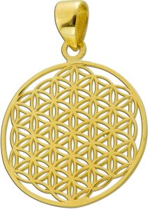Blume des Lebens Anhänger Gelbgold 333 8K Lebensblume