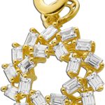 Anhänger Gelbgold 333 8 Karat weiße Zirkonia
