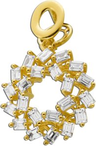 Anhänger Gelbgold 333 8 Karat weiße Zirkonia