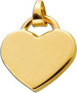 Herz Anhänger Gelbgold 333 8 Karat Gravierbar