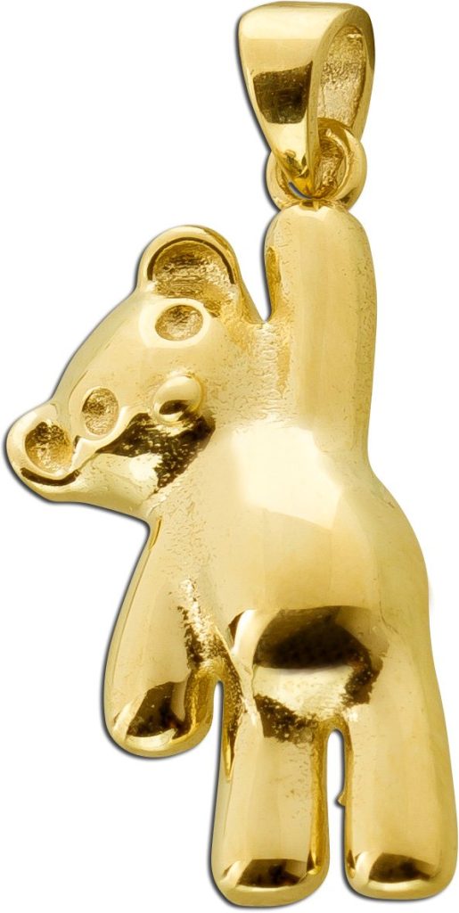 Teddybär Anhänger Gelbgold 333 8 Karat Kuschelbär