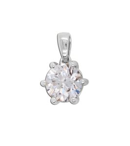 Solitär Anhänger 0.75ct F VSI Weißgold 585 14K Lab Grown Diamant