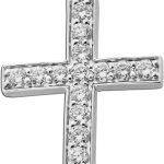 Kreuz Anhänger Weißgold 585 14K Lab Grown Diamanten 0.47ct