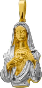 Maria Magdalena Anhänger Gold Weißgold 333 8K halbmassiv