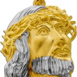Jesus Anhänger Gold Weißgold 333 8K halbmassiv