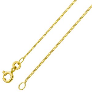 Panzerkette 1mm Gelbgold 333 8 Karat massiv poliert Cuban Link