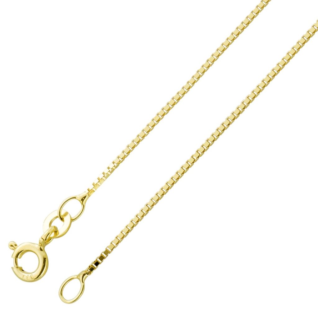 Venezianerkette 0,9mm Gelbgold 333 8 Karat massiv poliert