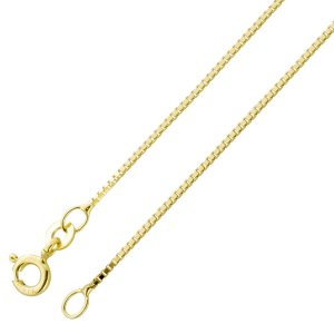 Venezianerkette 0,9mm Gelbgold 333 8 Karat massiv poliert