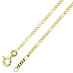 Figarokette 1,9mm Gelbgold 333 8 Karat massiv poliert UNISEX