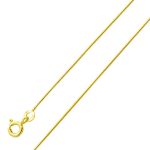 Schlangenkette Halsreif 0,8mm Gelbgold 333 8 K massiv poliert Spirale
