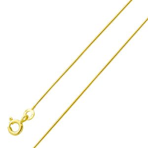 Schlangenkette Halsreif 0,8mm Gelbgold 333 8 K massiv poliert Spirale