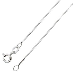 Venezianerkette 0,7mm Weißgold 333 8 Karat massiv poliert rhodiniert