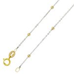 Halskette 0,9mm Weißgold Gelbgold 375 9 Karat rhodiniert