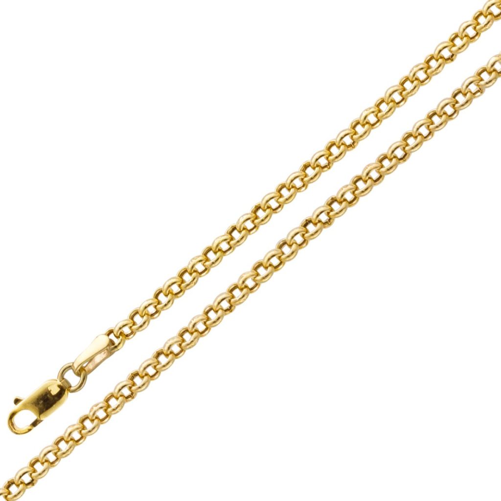 Erbskette 2,8mm Gelbgold 375 9 Karat halbmassiv poliert