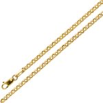 Erbskette 2,8mm Gelbgold 375 9 Karat halbmassiv poliert