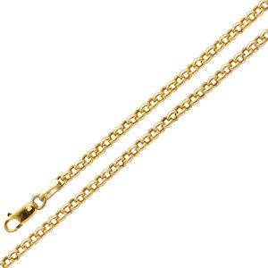 Erbskette 2,8mm Gelbgold 375 9 Karat halbmassiv poliert