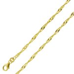 Singapurkette 2,3mm Armband Gelbgold 333 8 Karat massiv