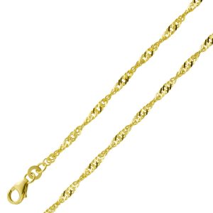 Singapurkette 2,3mm Armband Gelbgold 333 8 Karat massiv