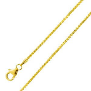 Zopfkette 1,3mm Gelbgold 333 8 Karat massiv poliert
