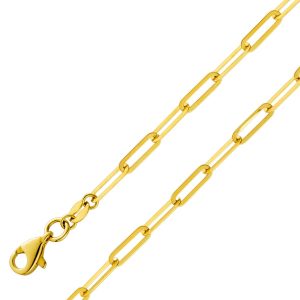 Paperclipkette Armband 2,7mm Gelbgold 333 8 Karat halbmassiv poliert