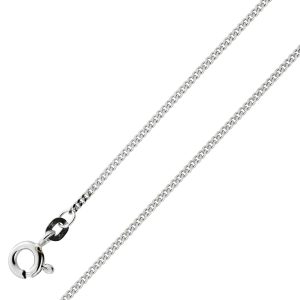 Panzerkette 1,4mm Weißgold 585 14 Karat Cuban Link Chain