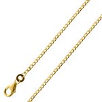 Panzerkette 1,6mm Gelbgold 333 8 Karat massiv Cuban Link Chain