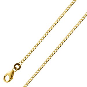 Panzerkette 1,6mm Gelbgold 333 8 Karat massiv Cuban Link Chain