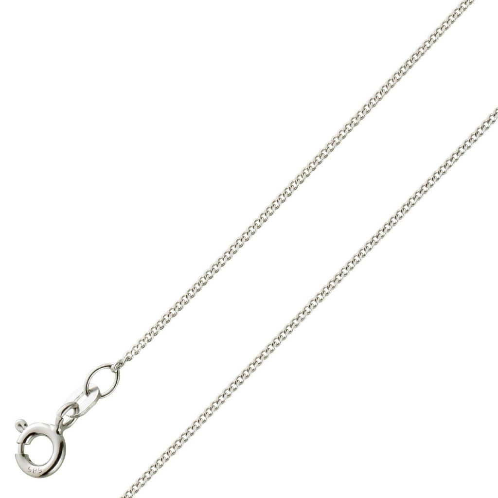Panzerkette 1,1mm Weißgold 585 14Karat massiv poliert