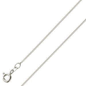 Panzerkette 1,1mm Weißgold 585 14Karat massiv poliert
