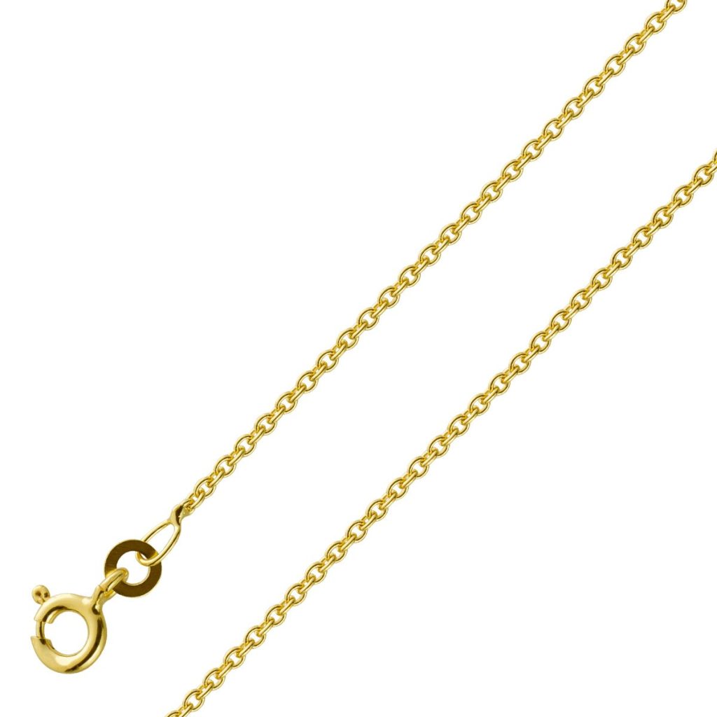 Ankerkette 1,5mm Gelbgold 333 8 Karat massiv rund poliert