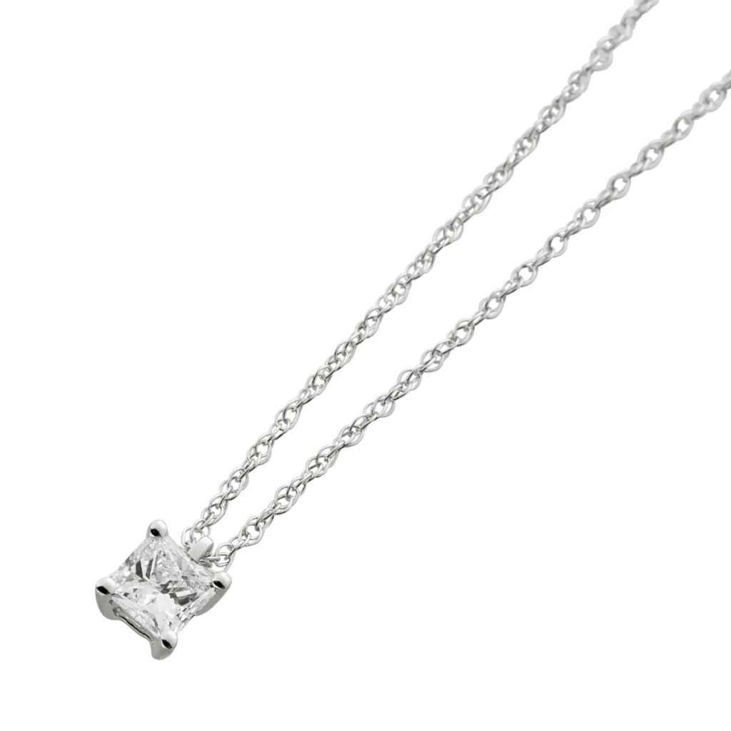 Diamant Kette 0.25ct Anhänger Weißgold 585 14K Lab Grown Diamant