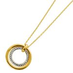 Ankerkette Circle of Life Anhänger Gold Weißgold 585 14K 45