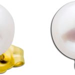 Perlen Ohrstecker Gelbgold 585 14 Karat Süßwasserzuchtperlen 8mm