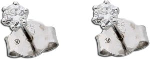 Brillant Ohrstecker Weißgold 585 14K Natur Diamanten 0.15ct
