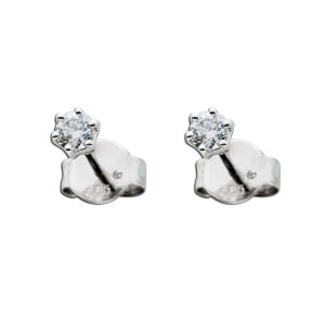 Brillant Ohrstecker Weißgold 585 14K Natur Diamanten 0.25ct
