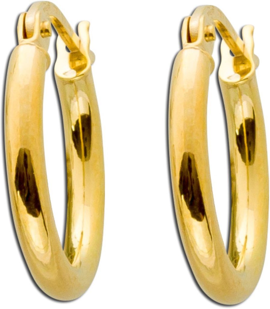 Creolen 15mm Gelbgold 333 8 Karat Hoops