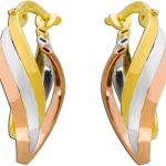 Tricolor Creolen Gold 333 8K dreifarbig Gelb Weiß Rotgold Trinity