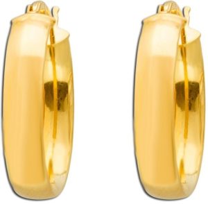 Creolen 17mm Gelbgold 375 9 Karat Klapp Scharnier