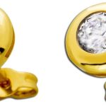 Solitär Ohrstecker Gelbgold 333 8K weiße Zirkonia Brillantlook