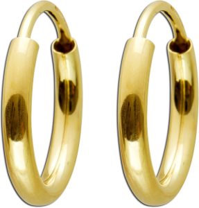 Creolen 13mm Gelbgold 585 14 Karat Ohrringe