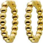 Creolen Kugelohrringe 12 mm Gelbgold 333 8 Karat Klapp Scharnier