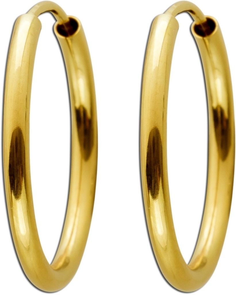 Creolen Gelbgold 333 8 Karat 20mm flexibel